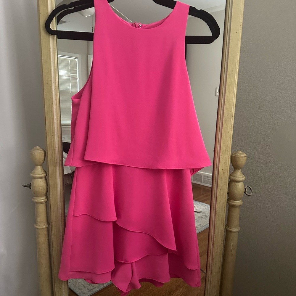 Stylish Pink Layered Romper